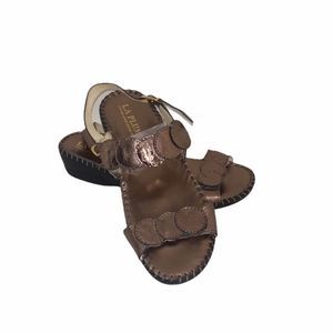 LA PLUME BRONZE  LEATHER FIORA SANDALS SIZE 39.NWT